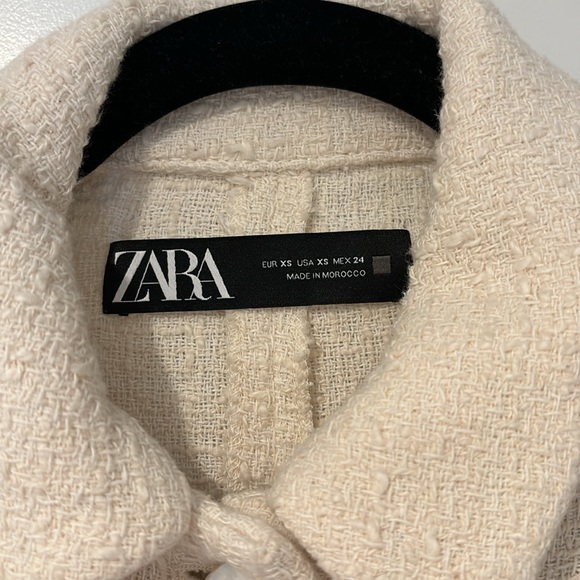 Zara Pearl Button Textured Jacket - Picture 4 of 9